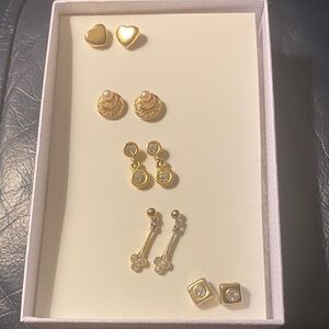 Elegant Gold and Silver Earring Set